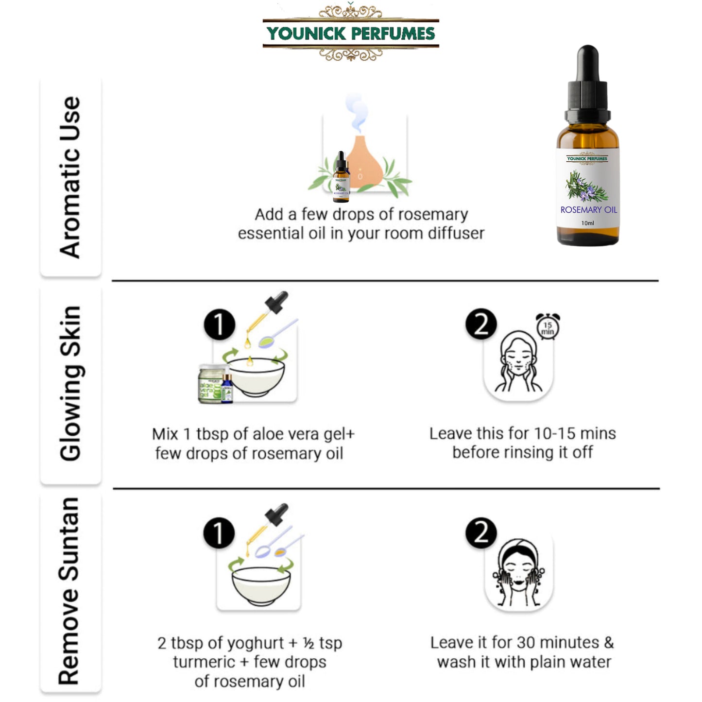 YOUNICK ROSEMARY ESSENTIAL OIL 10ML