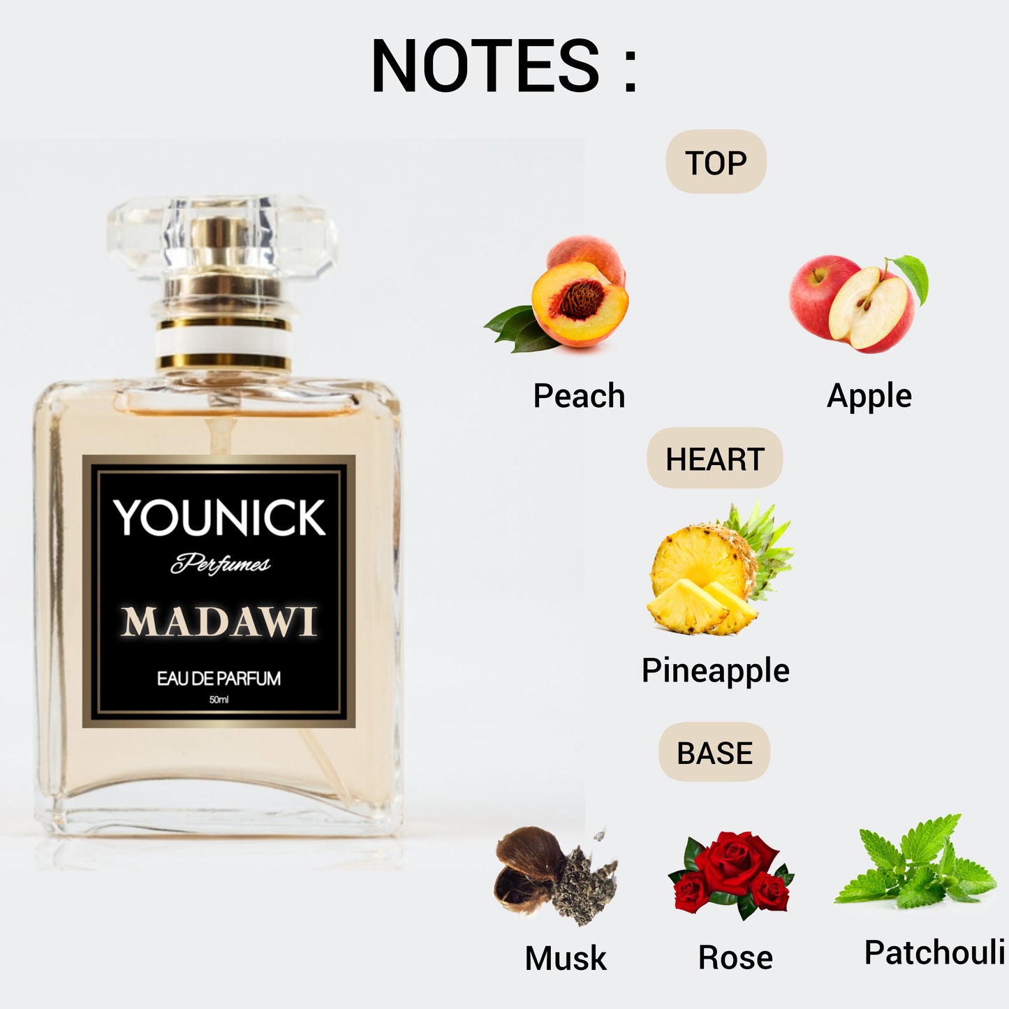 YOUNICK MADAWI PERFUME 50ml UNISEX ARABIC PEFUMES (INSPIRED VERSION OF ARAB*AN OUD MADAWI)