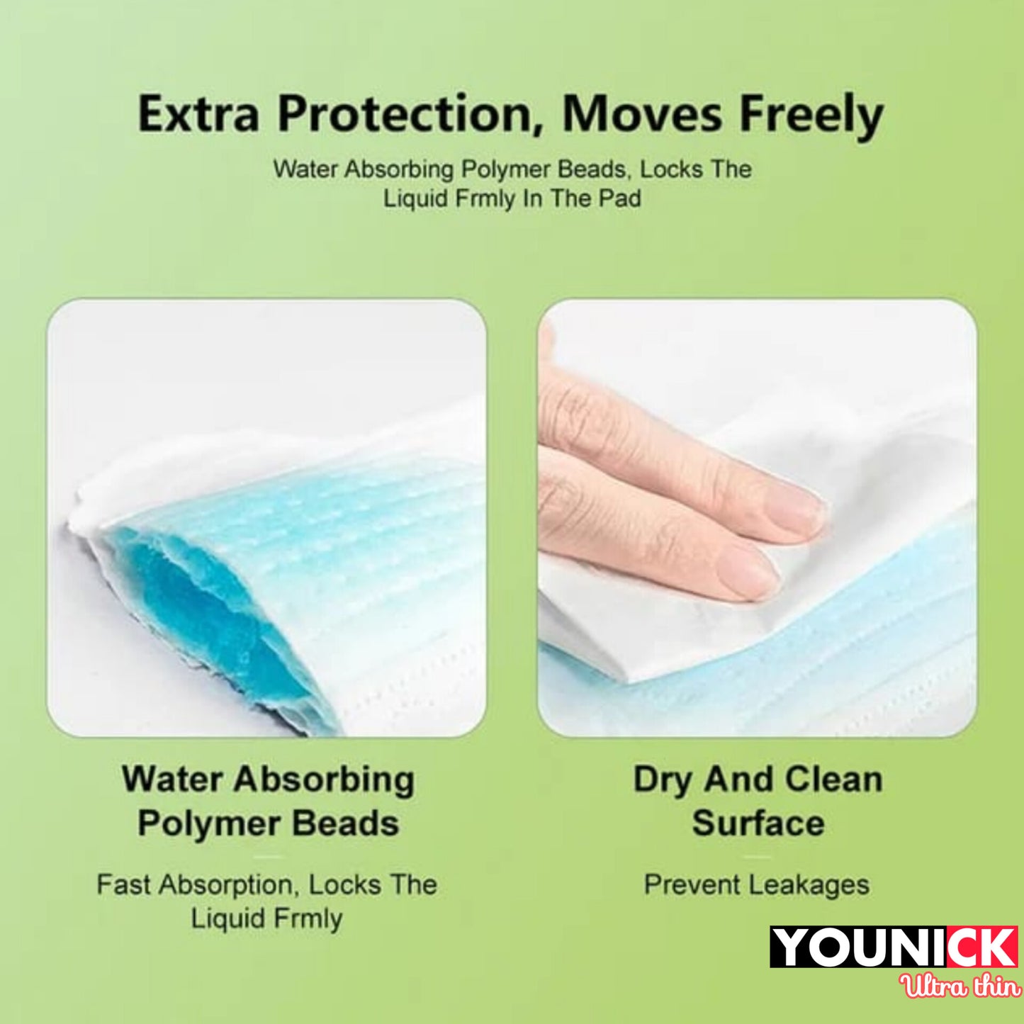 YOUNICK SANITARY PADS ULTRA THIN XL 40PCS - 290 MM