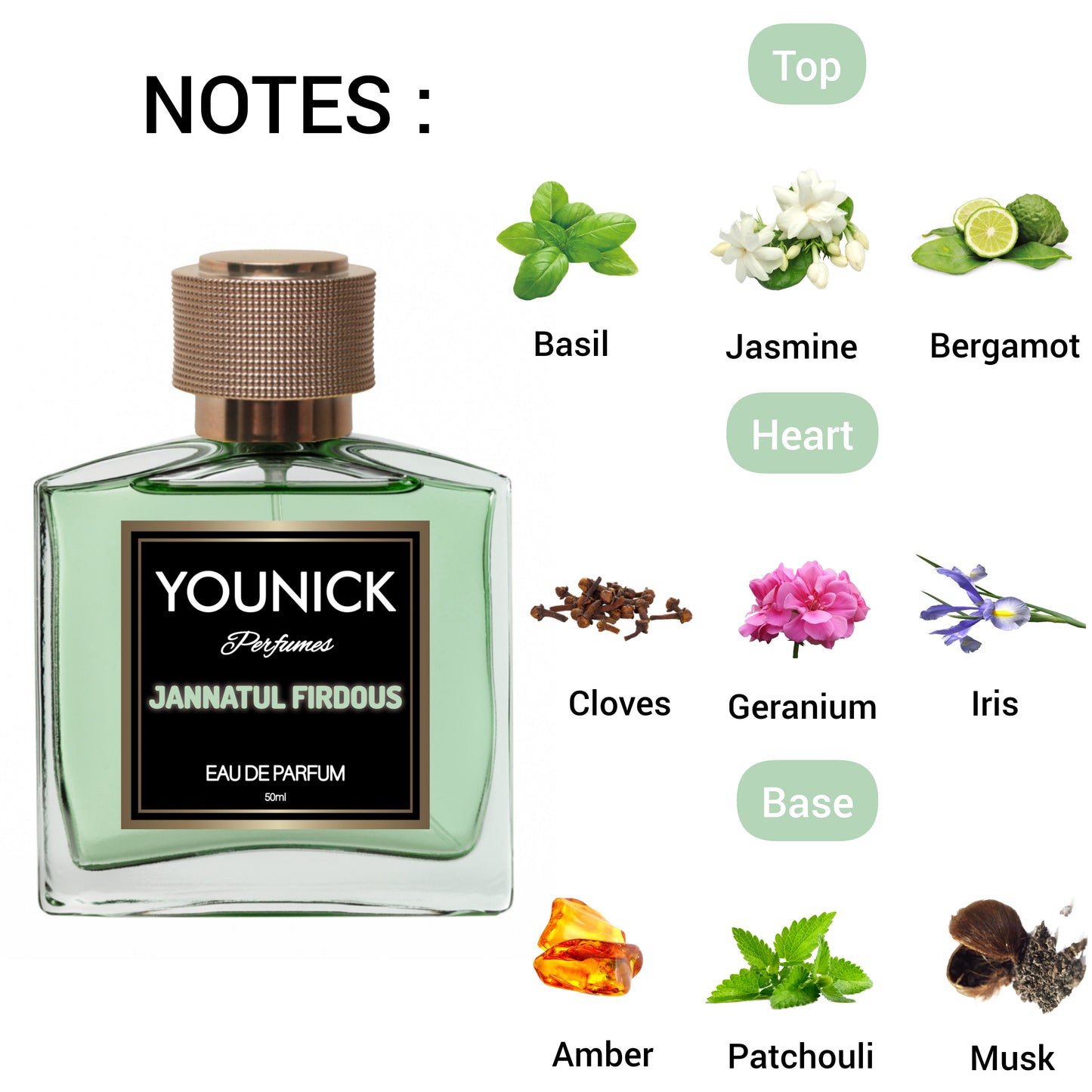 YOUNICK JANNATUL FIRDOUS PERFUME 50ML EAU DE PARFUM