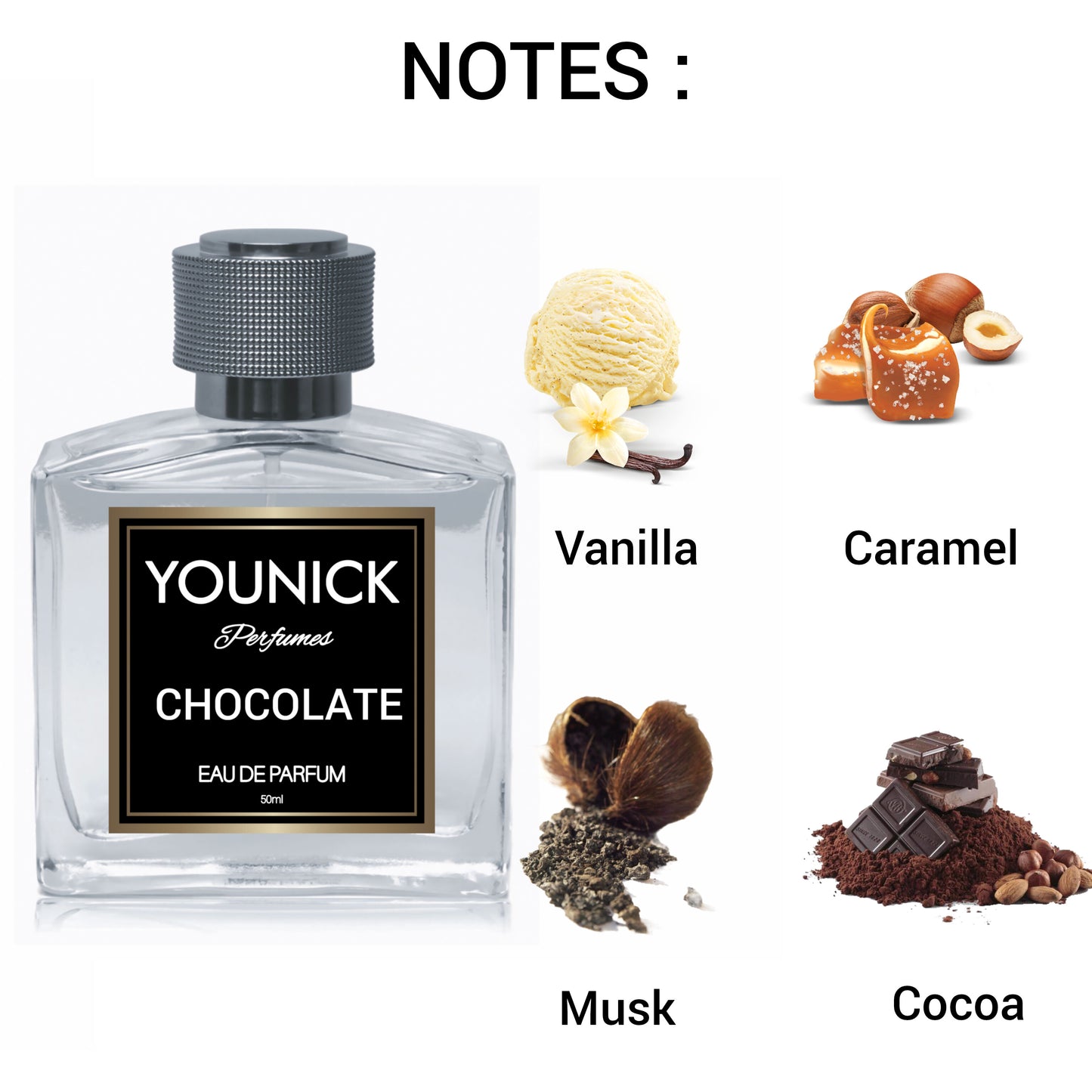 Chocolate Perfume 50ml Eau de Parfum by Younick Perfumes