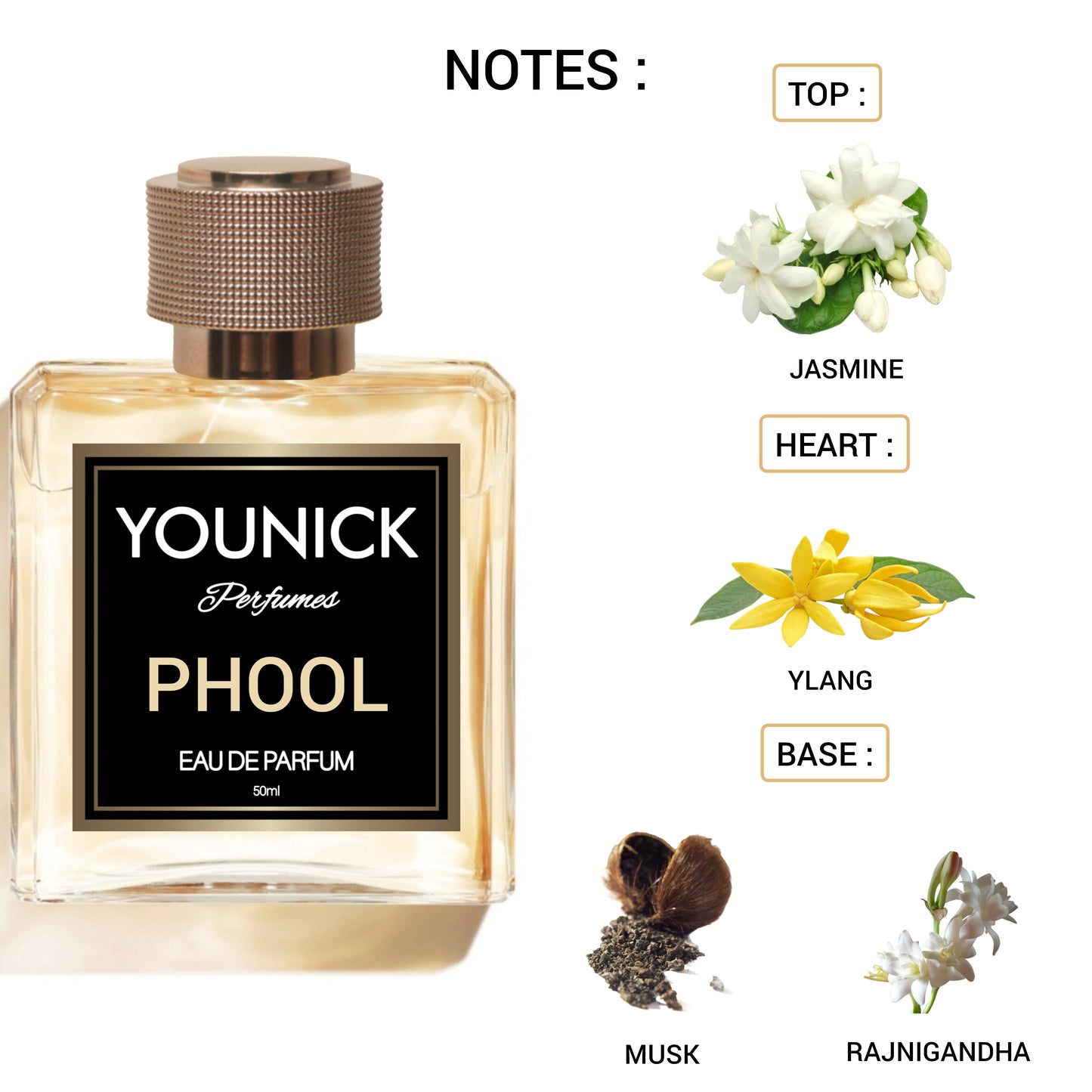 Phool Perfume 50ml by Younick Perfumes Eau de Parfum ORIGINAL PHOOL PEEFUME