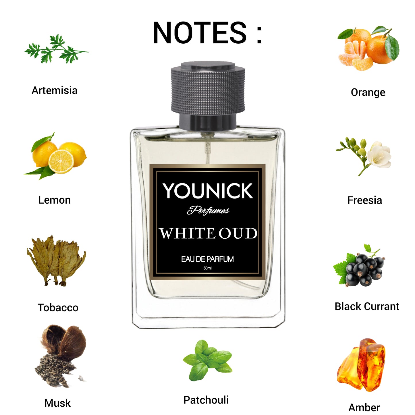 WHITE OUD ORIGINAL 50ML BY YOUNICK PERFUMES EAU DE PARFUM, ARABIC PERFUME