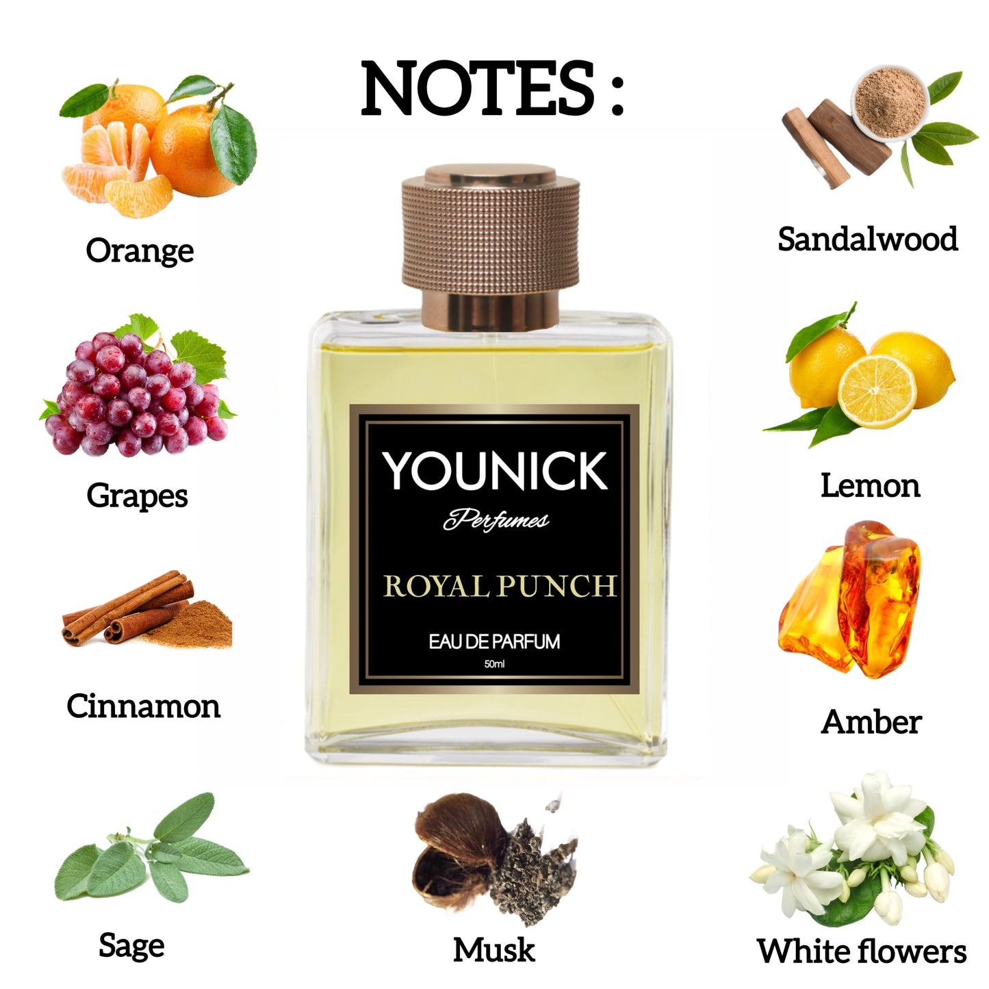 YOUNICK Couple Perfume - Royal Punch & Diya 50ML Each Eau de Parfum, Long Lasting French Perfume