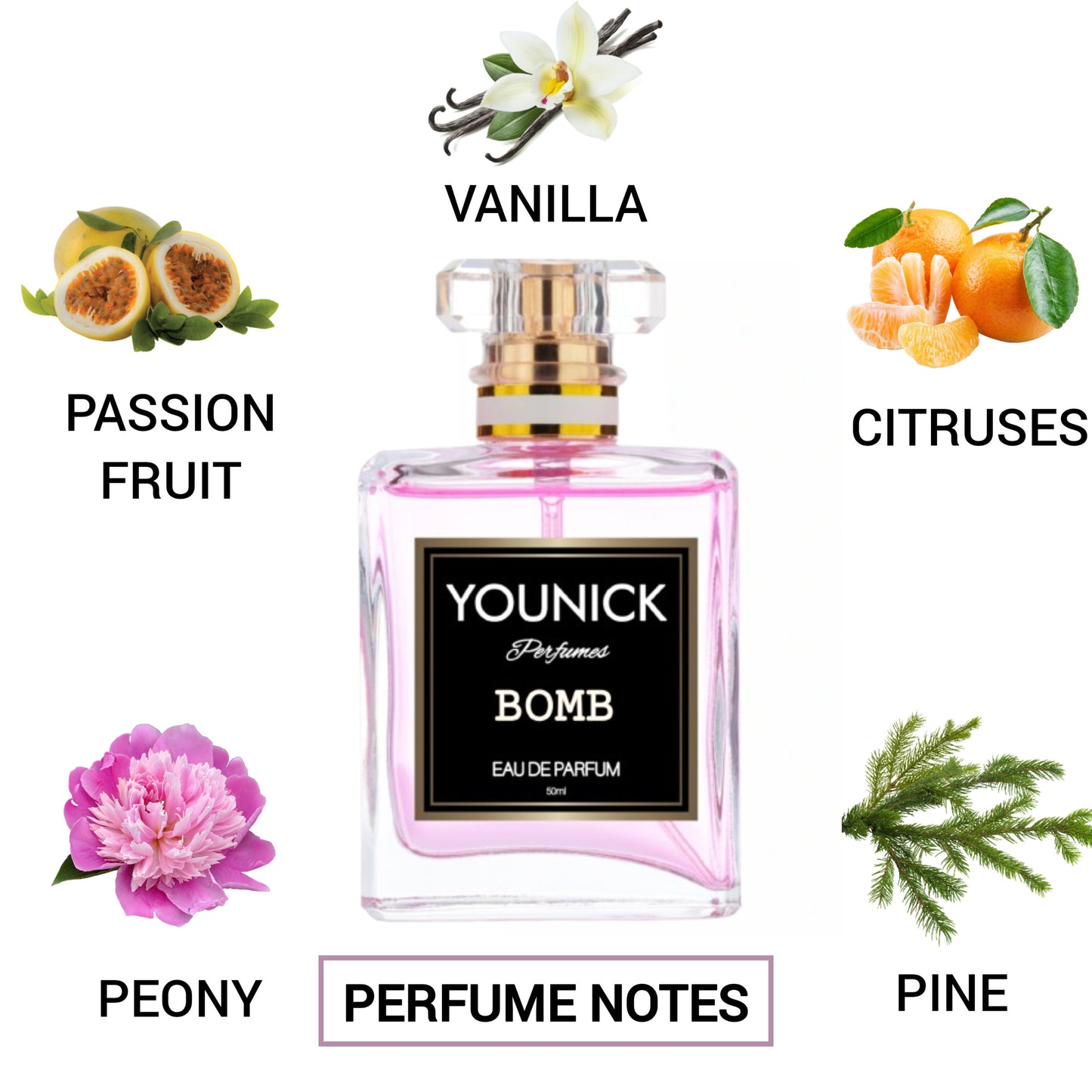 BOMB BY YOUNICK PERFUMES WOMEN PERFUME 50ML Eau de Parfum (INSPIRED BY V*CTORIAS S*CRET BOMBSHELL)