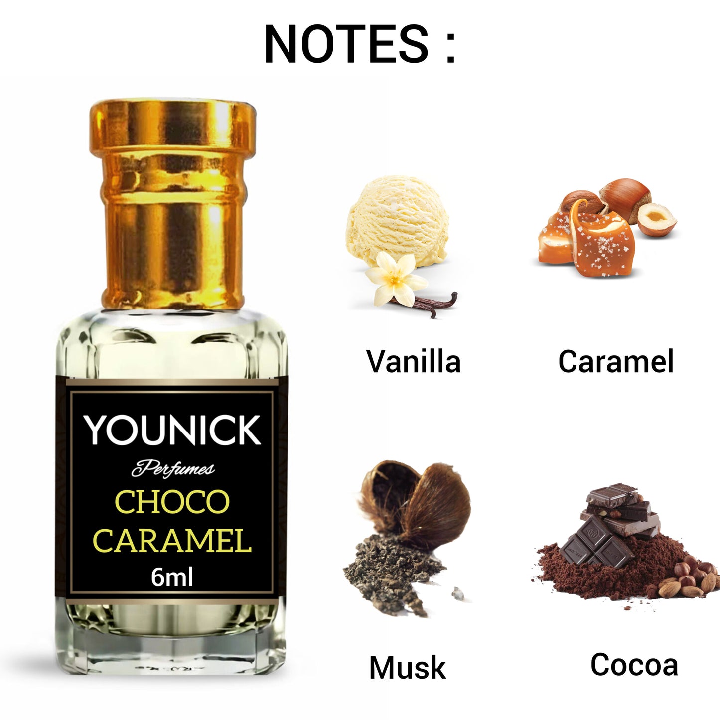 Choco Caramel Attar 6ml Roll-On by Younick Perfumes