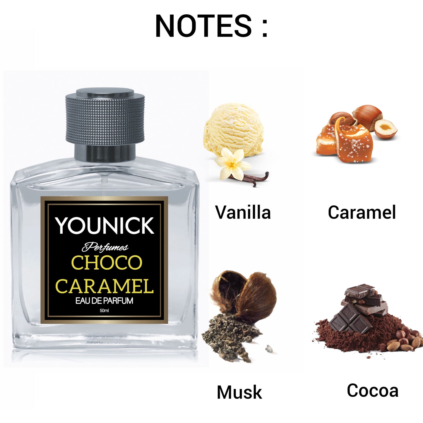 Choco Caramel Perfume 50ml Eau de Parfum by Younick Perfumes