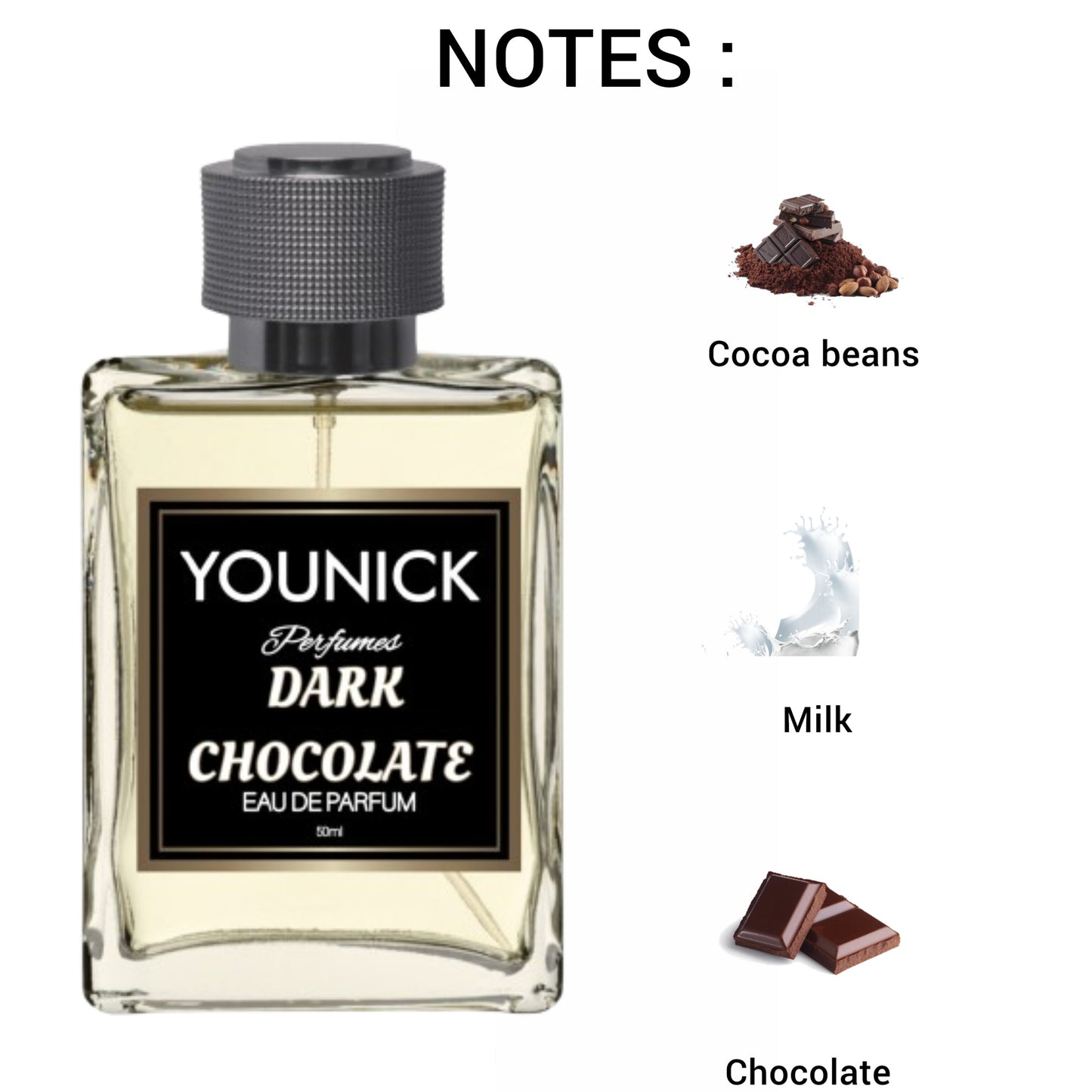 Dark Chocolate 50ml Perfume Eau de Parfum by Younick