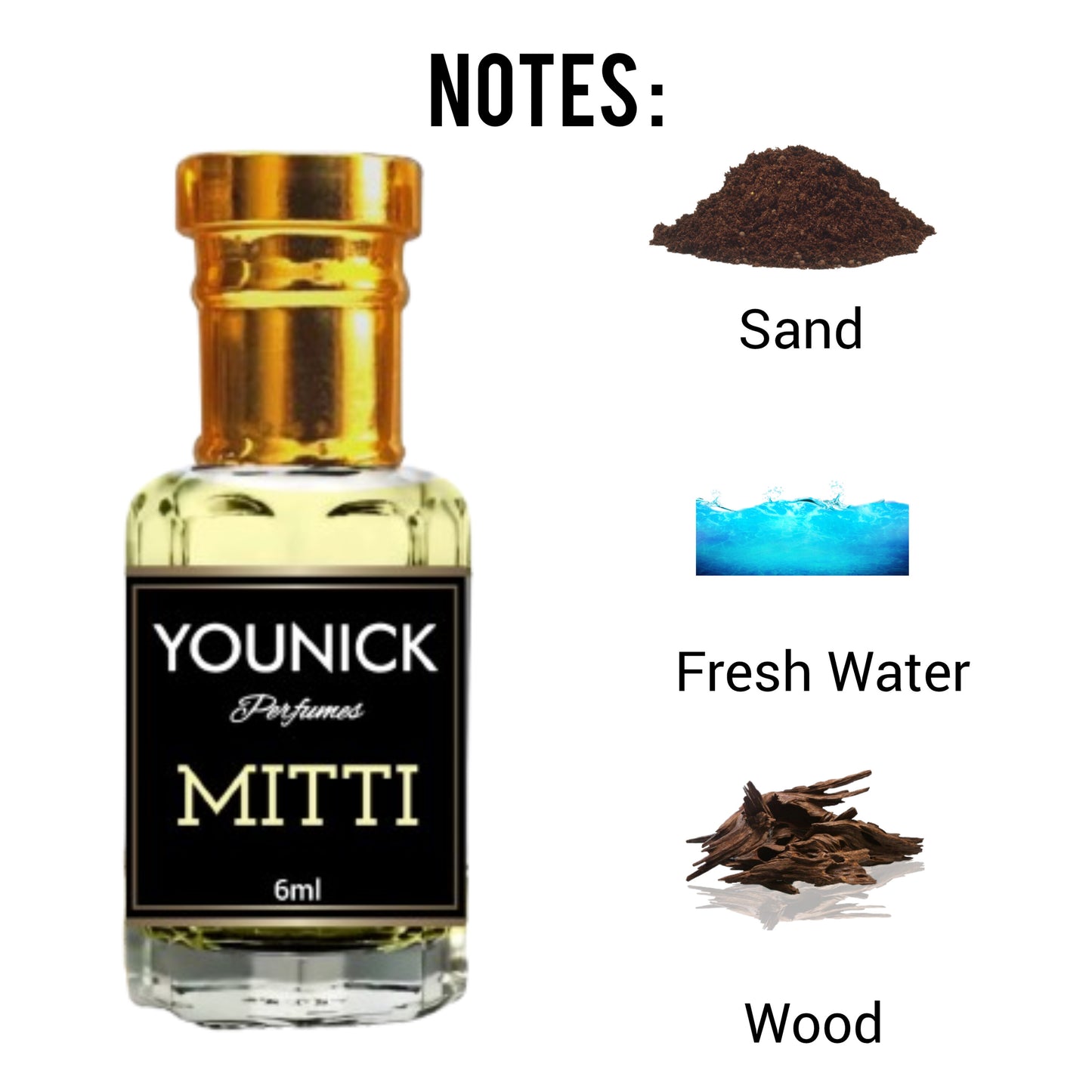 Mitti Attar 6ml by Younick Perfumes – Essence of Earth, Fresh Water, and Woods