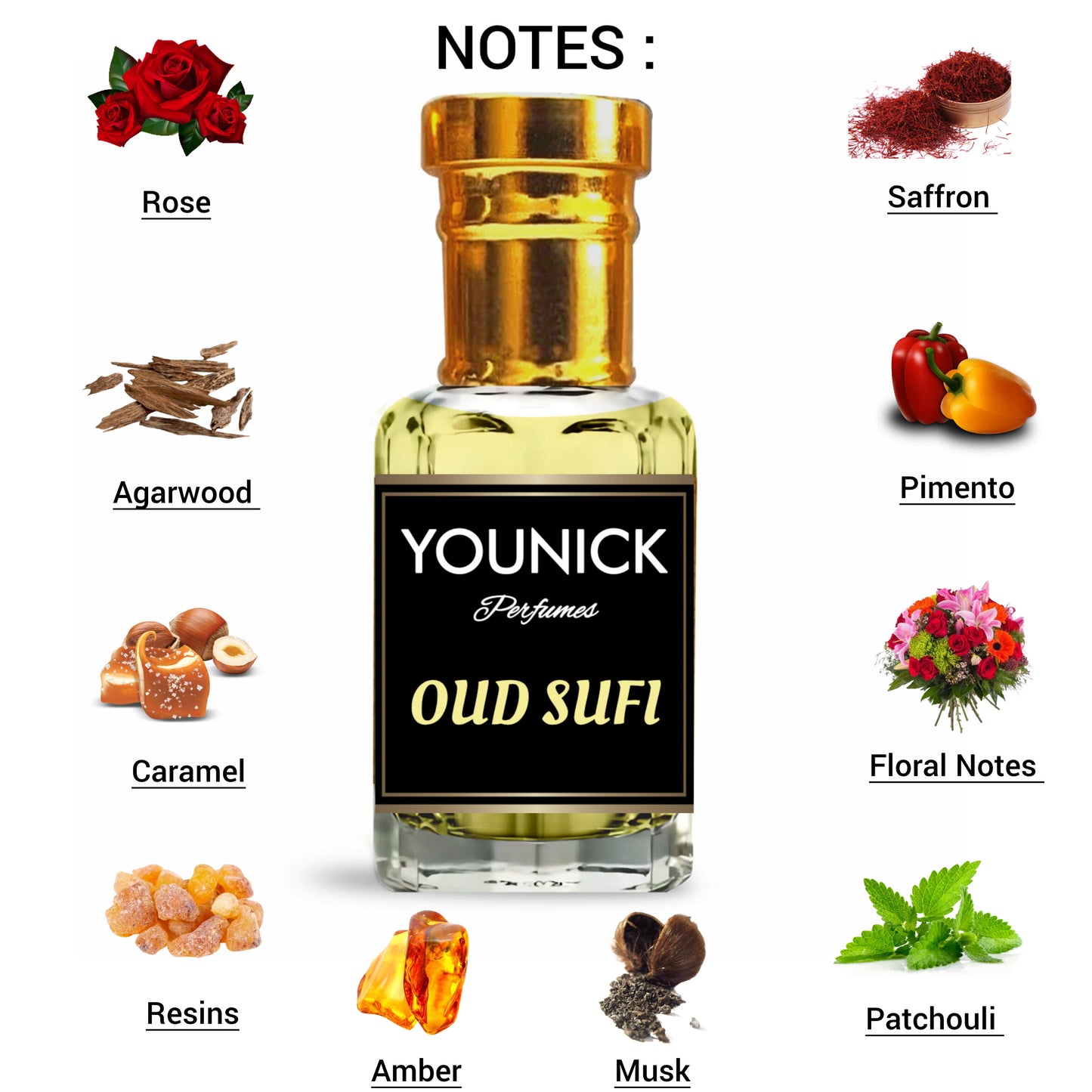 Oud Sufi 6ml/12ml Attar by Younick – Luxurious Long-Lasting Unisex Attar