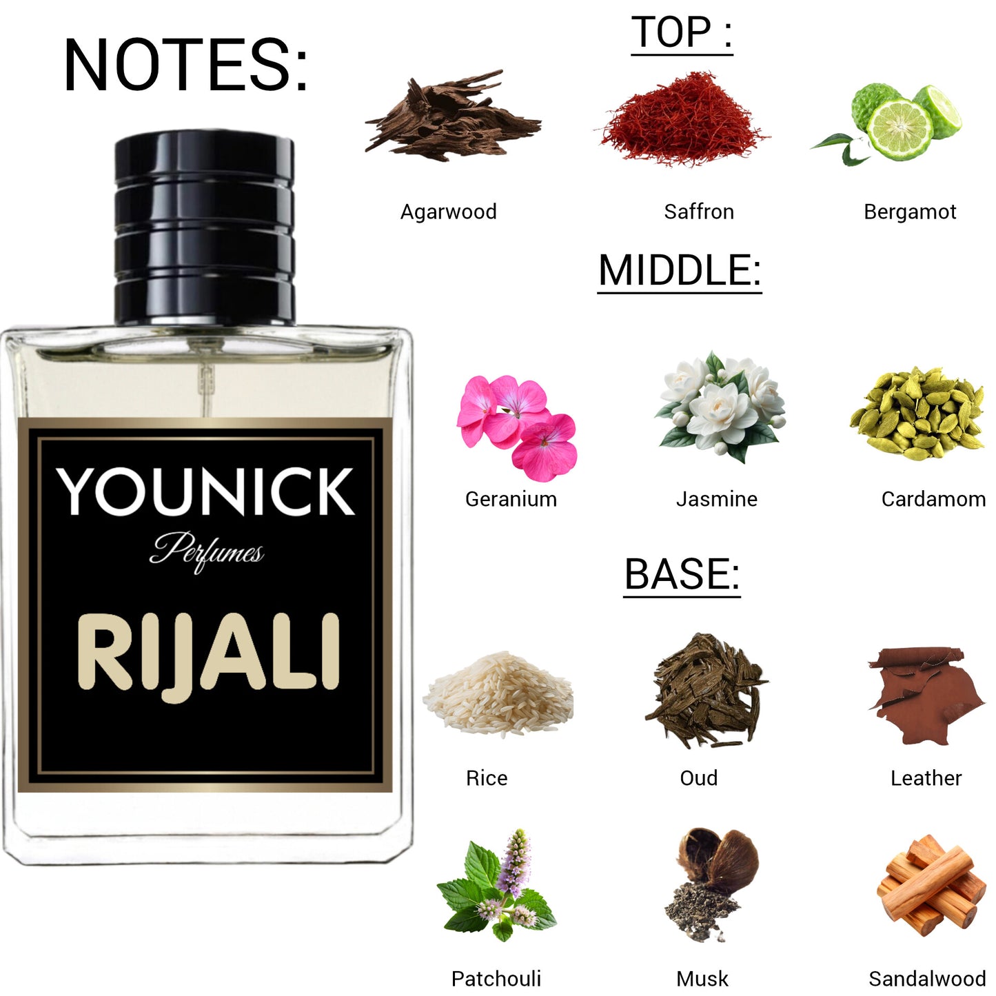 RIJALI Premium Perfume Eau de Parfum | Unisex Long-Lasting Fragrance by YOUNICK (Available in 50ml & 100ml)