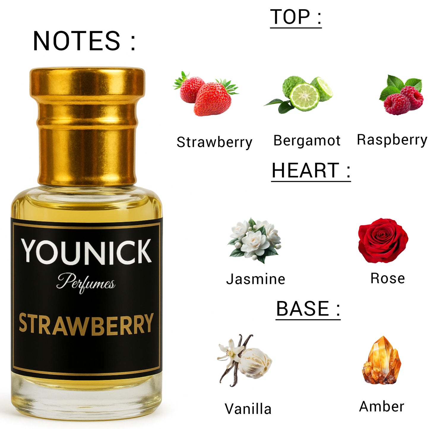Strawberry Attar by YOUNICK 6/12ml – Sweet Elegance in a Bottle