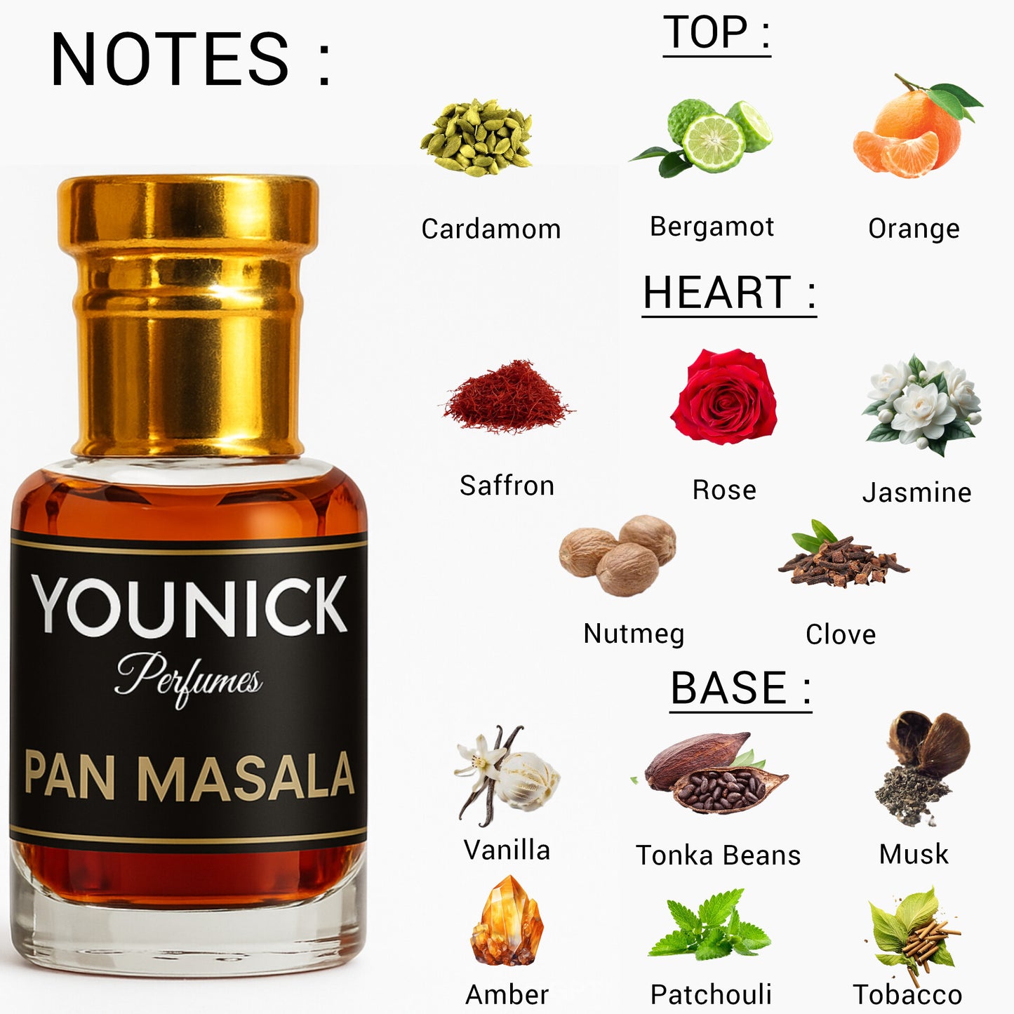 Pan Masala Attar by YOUNICK | Premium Long Lasting Non-Alcoholic Perfume Oil Roll-On (6ml & 12ml)