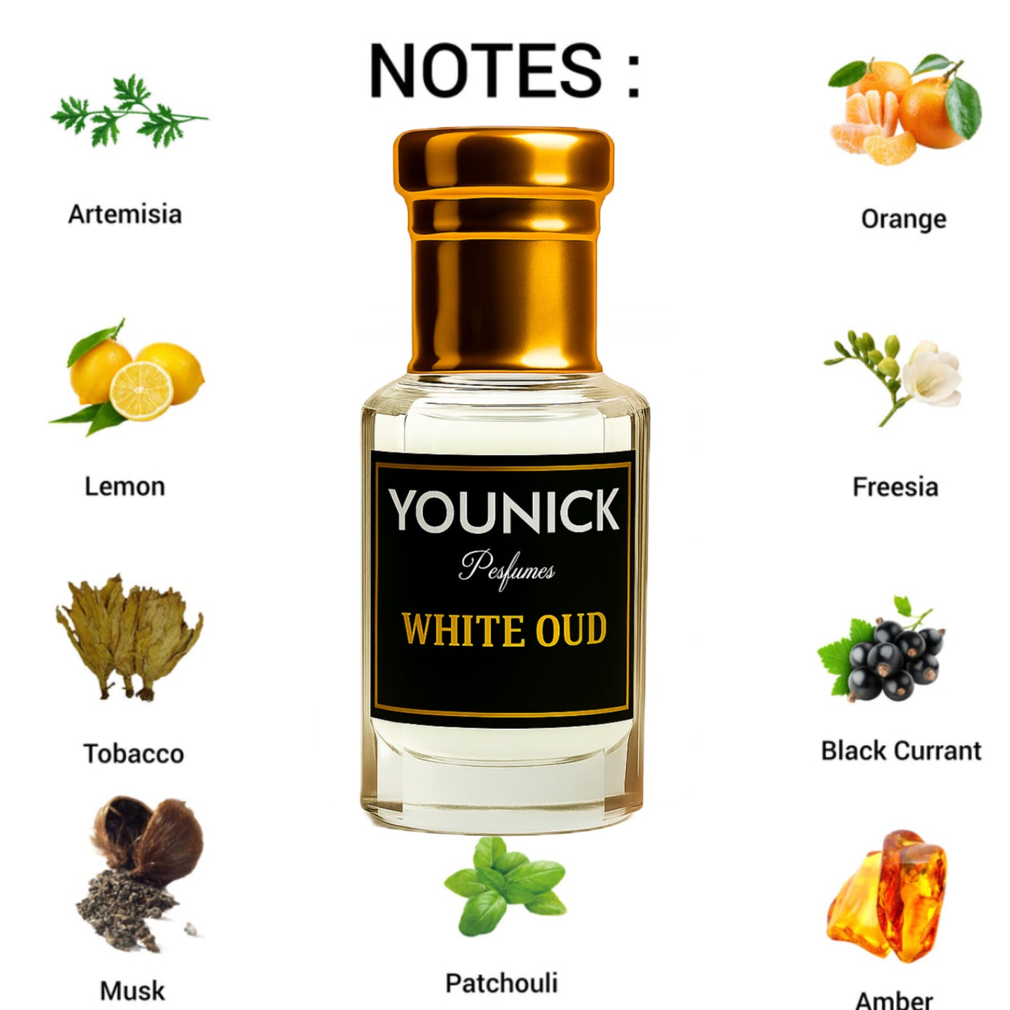 White Oud Attar by YOUNICK Perfumes – Exquisite Unisex Arabic Fragrance (6ml & 12ml)