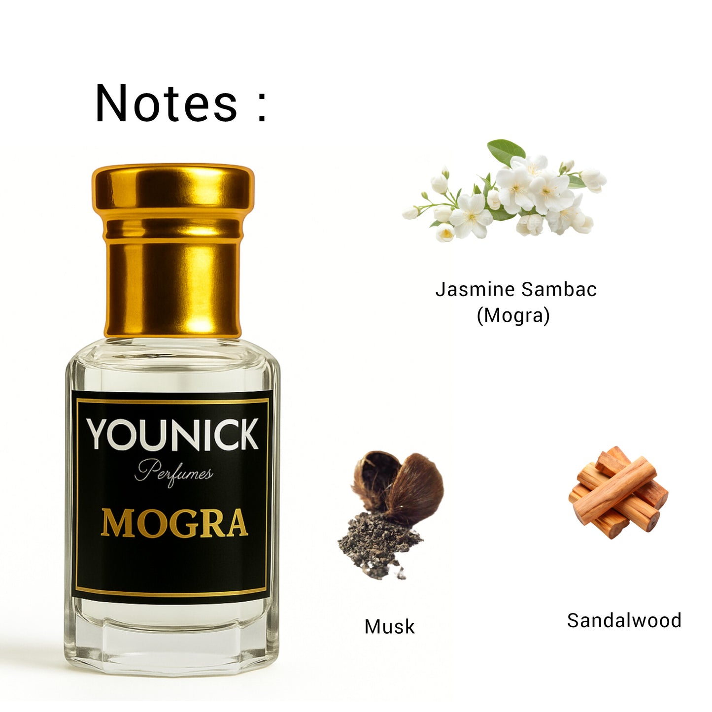 YOUNICK MOGRA Attar – Pure Jasmine Sambac Bliss | Long-Lasting Floral Unisex Fragrance (6ml / 12ml)