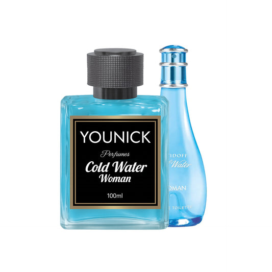 Younick Cold Water Woman Eau de Parfum – Floral Aquatic Inspired by Davidoff Cool Water Woman