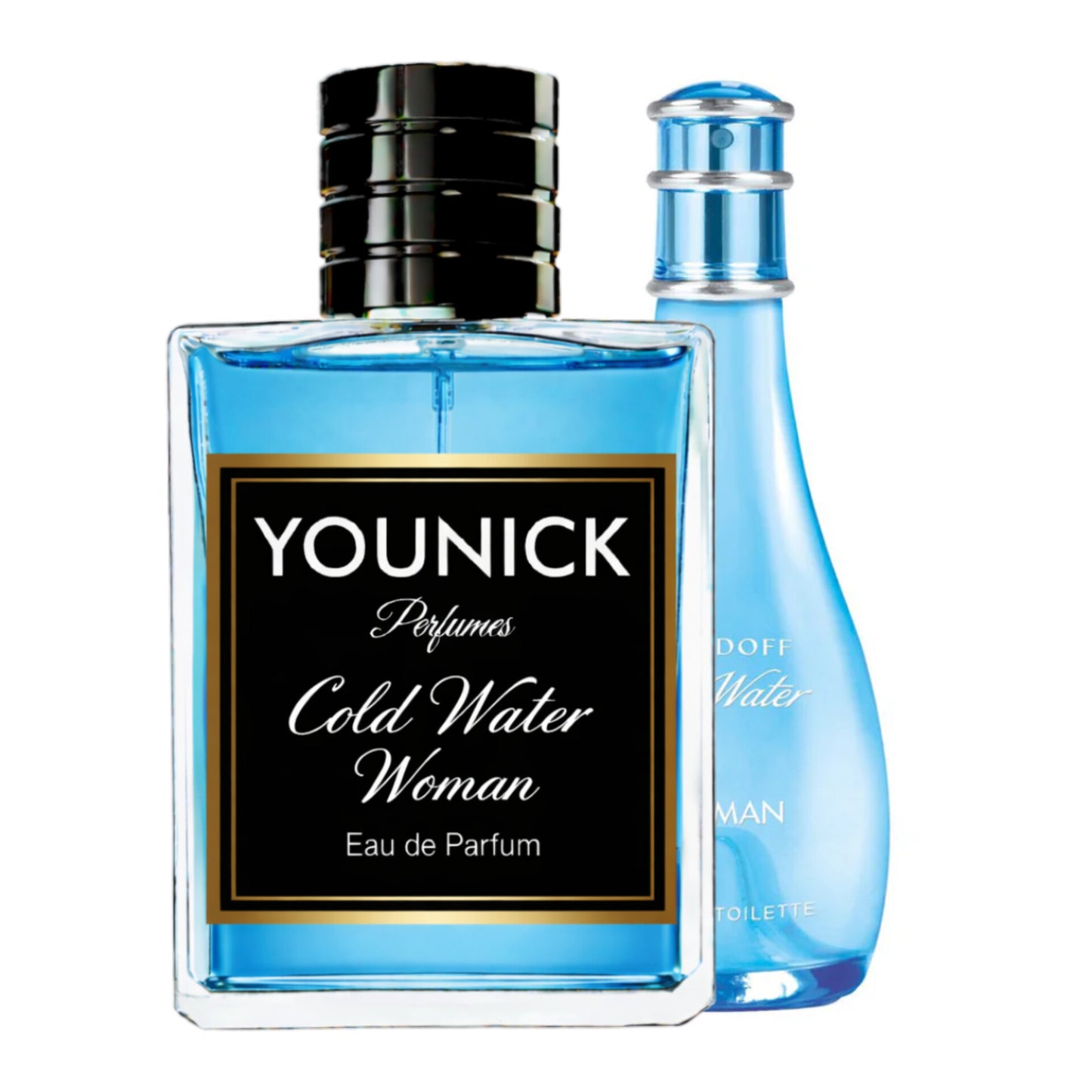 Younick Cold Water Woman Eau de Parfum – Floral Aquatic Inspired Version of Cool Water Woman by Davidoff