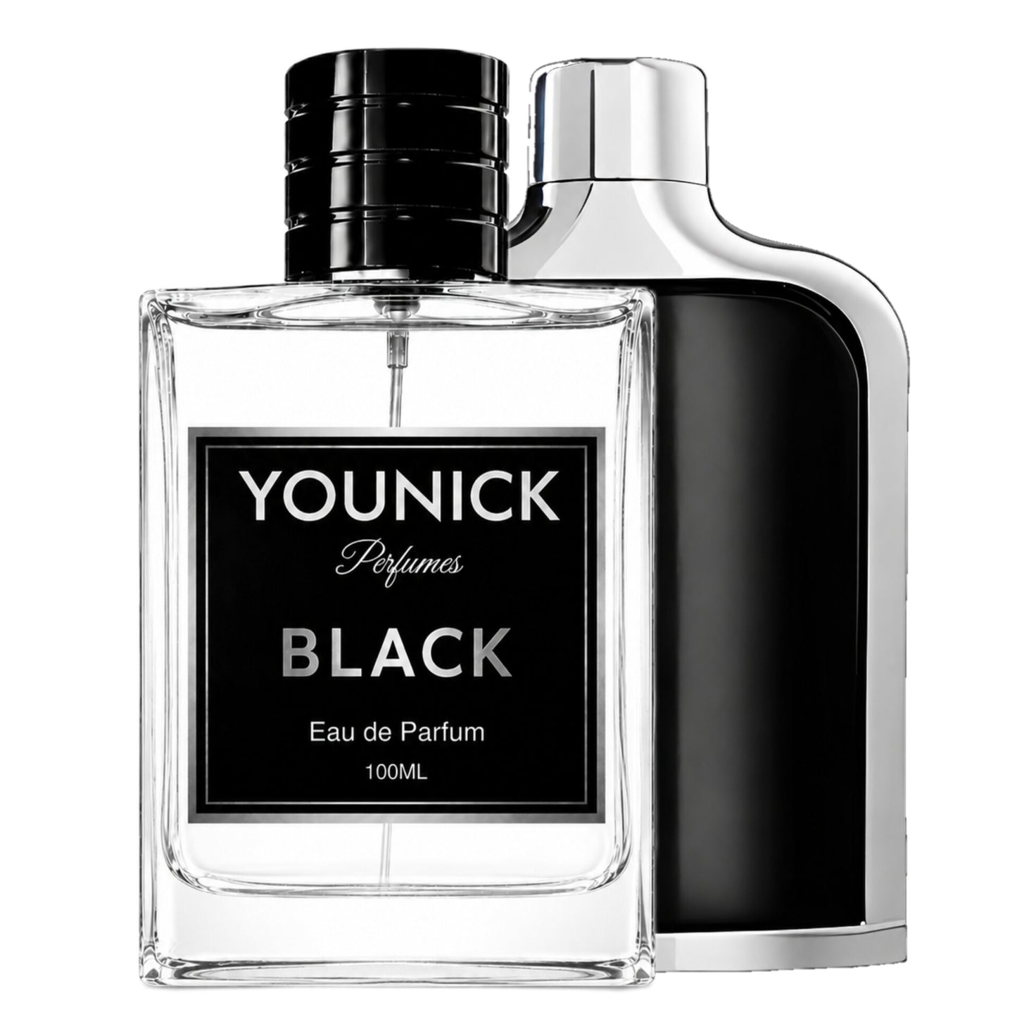 YOUNICK BLACK Eau De Parfum for Men | Fresh Woody Aromatic Fragrance | Long Lasting Perfume