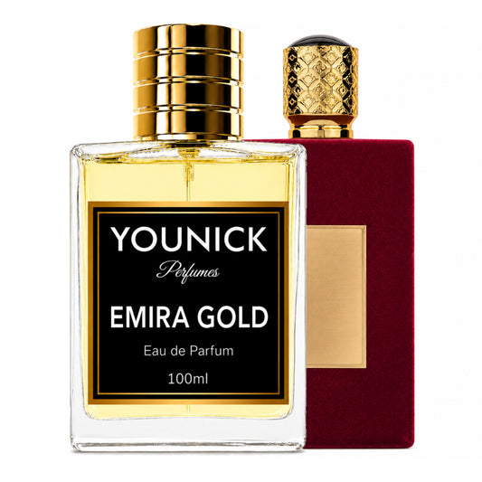YOUNICK Emira Gold Eau de Parfum Inspired By 卂meerat 卂l 卂rab by 🅰sdααf Lαtt₳f₳ | Premium Long-Lasting Unisex Perfume | Fresh Citrus, White Musk & Oud Fragrance