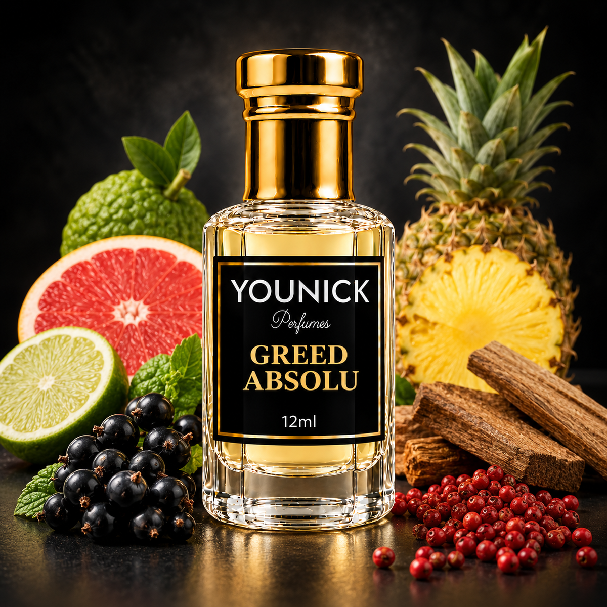 YOUNICK GREED ABSOLU Attar – Inspired by Absolu Aventus by Creed | Premium Long-Lasting Fragrance Oil | 6ml, 12ml & 25ml