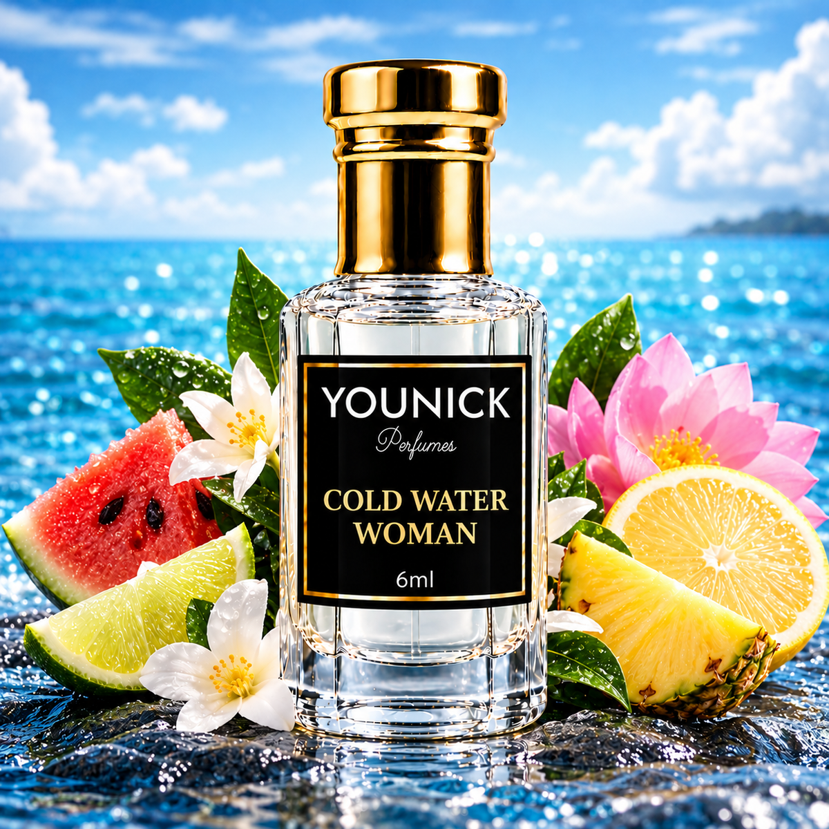 YOUNICK Cold Water Woman Attar 6ml / 12ml / 25ml – Inspired by Davidoff Cool Water Woman