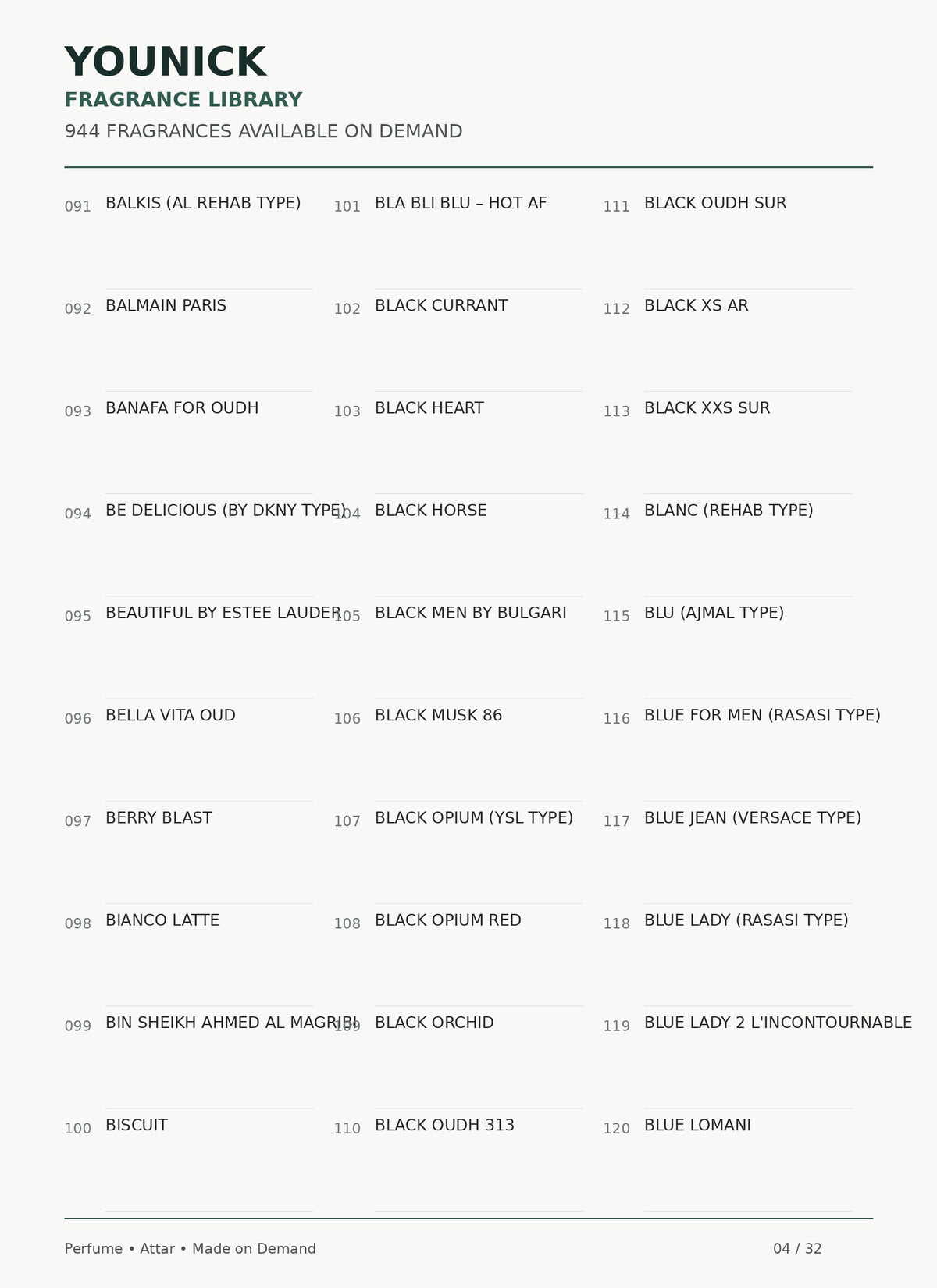 YOUNICK Made-to-Order Fragrance – 900+ Perfumes & Attars