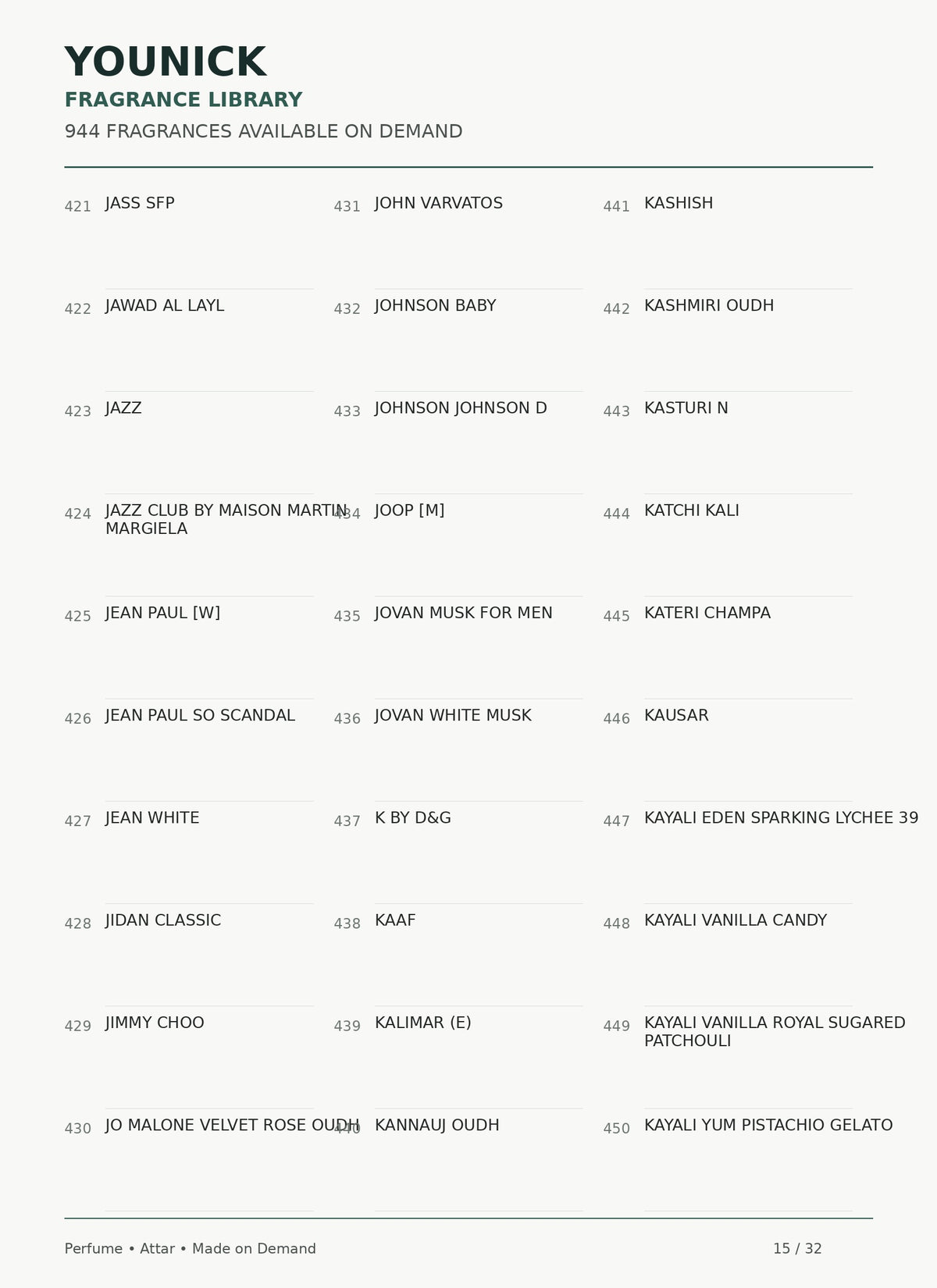 YOUNICK Made-to-Order Fragrance – 900+ Perfumes & Attars