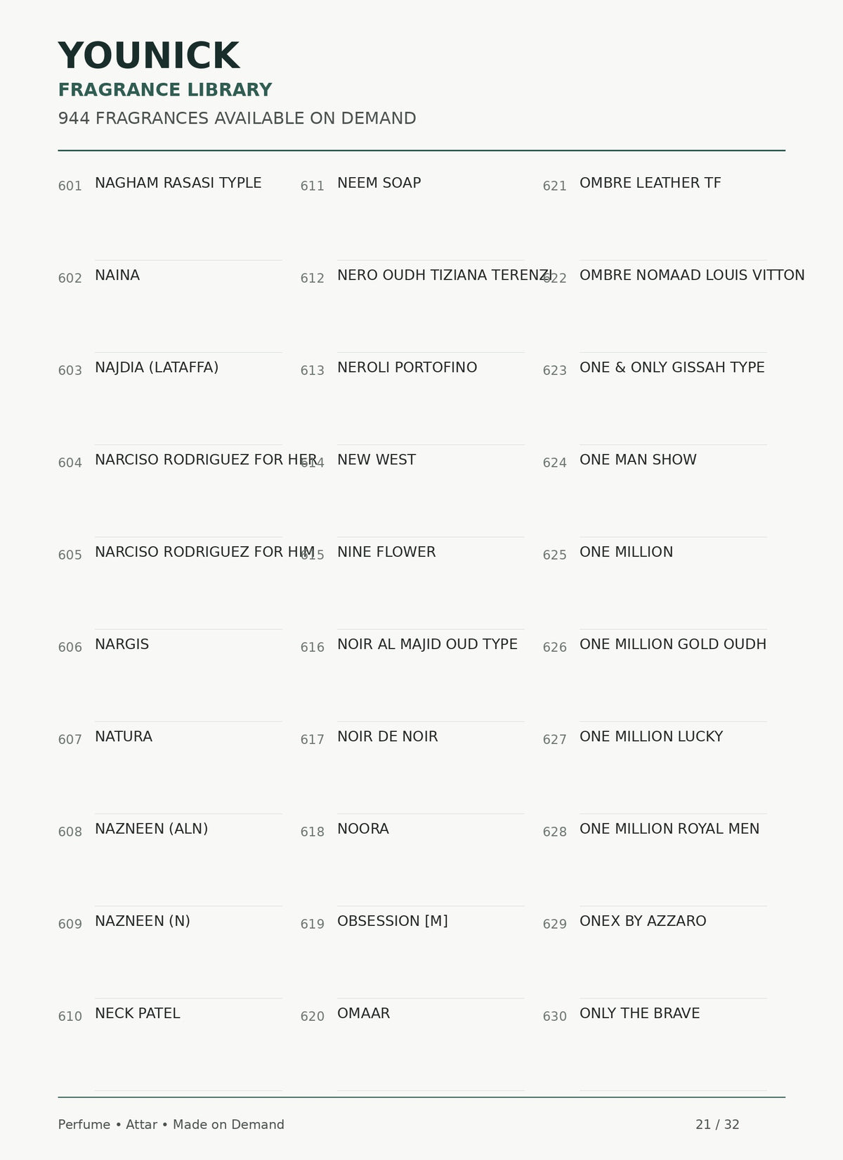 YOUNICK Made-to-Order Fragrance – 900+ Perfumes & Attars