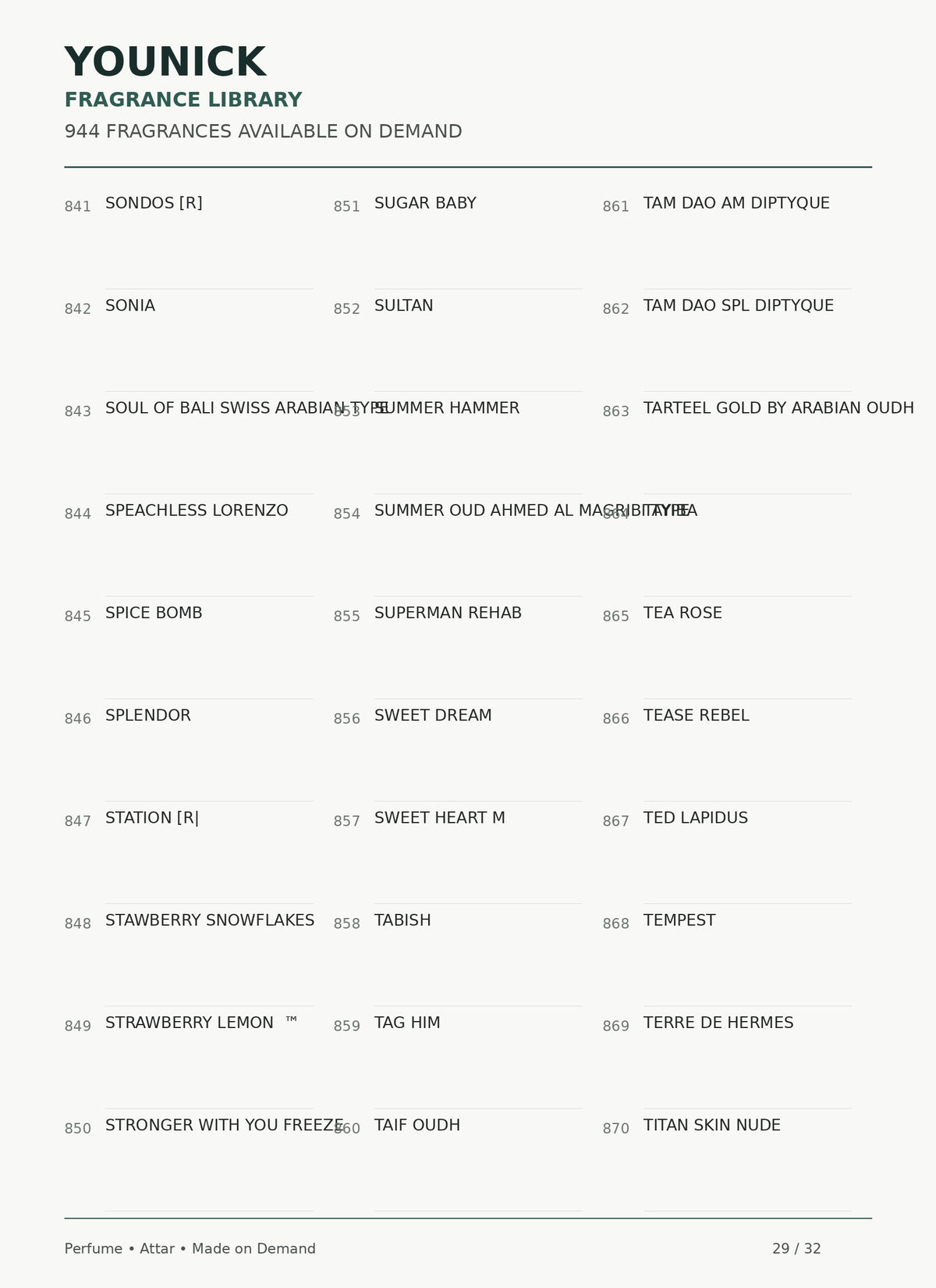 YOUNICK Made-to-Order Fragrance – 900+ Perfumes & Attars