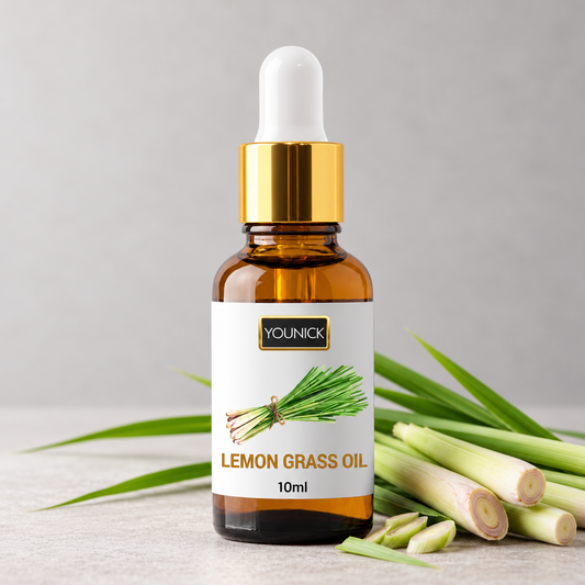 YOUNICK Lemongrass Essential Oil – 10ml | Deep Cleansing, Hair & Scalp Care, Stress Relief & Aromatherapy